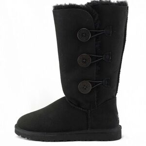 LIKE NEW UGG Black Triple Button Winter Boots